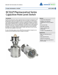 Thumbnail of document Data Sheet - NCS31P Capacitive Point Level Switch